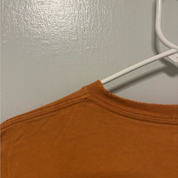 Carhartt Men's Distressed Orange T-Shirt - Picture 7 of 8